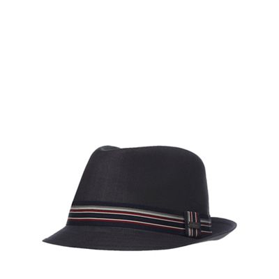 Black trilby hat